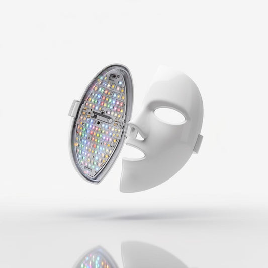 Máscara LED 7 colores - Vista interior y exterior flotando